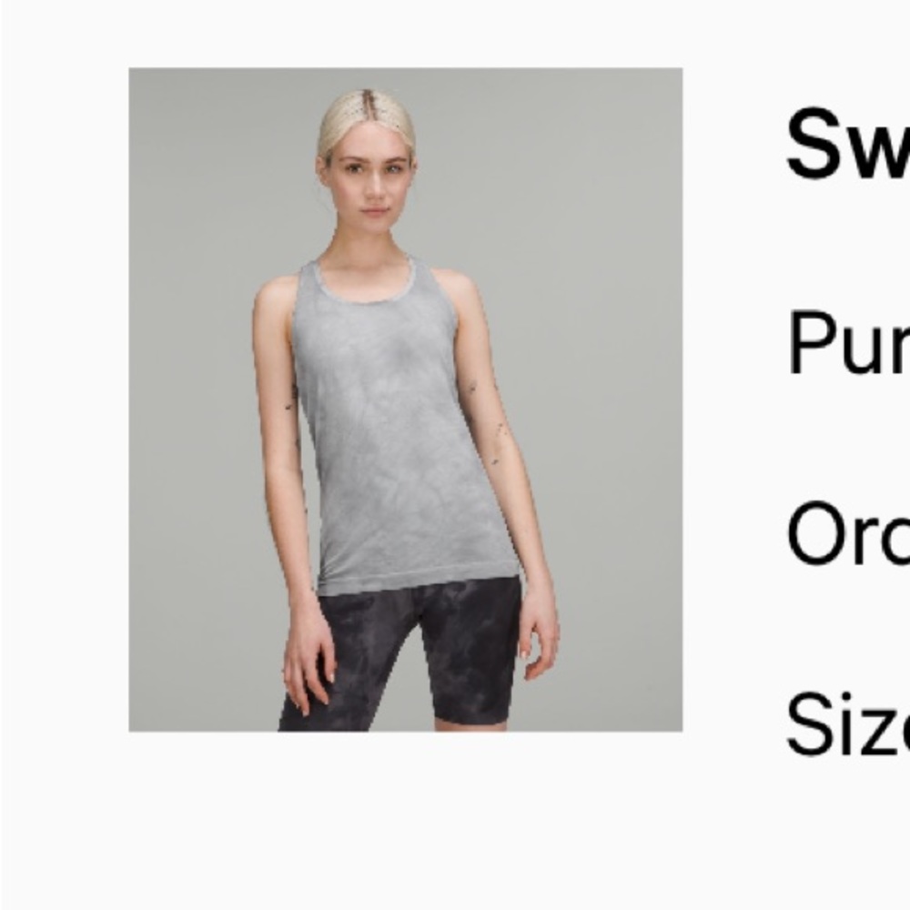 swift tech racerback tank
